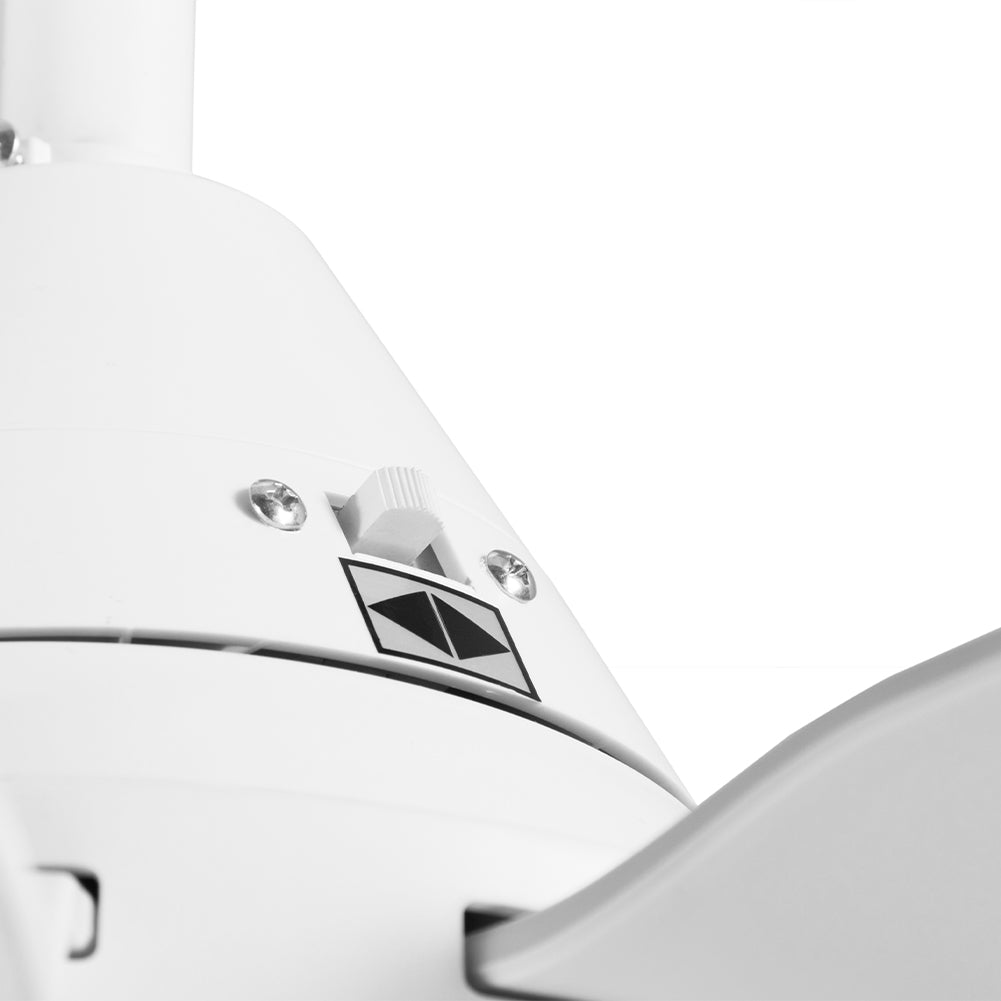 Ventilatore da Soffitto 5 Pale Lampada con Luce LED e Telecomando 76 cm Bianco