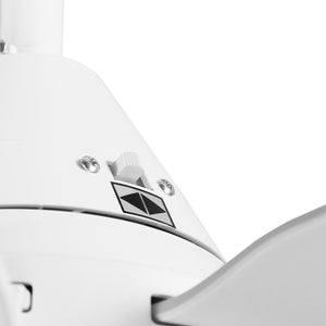 Ventilatore da Soffitto 5 Pale Lampada con Luce LED e Telecomando 76 cm Bianco