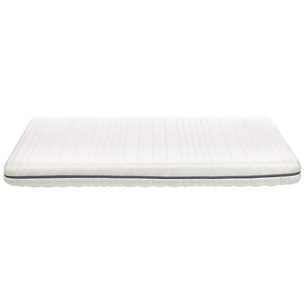 Materasso in schiuma bianco 160 x 200 cm Tessuto poliestere sfoderabile con cerniera EU Misura singola Medium Firm H2
