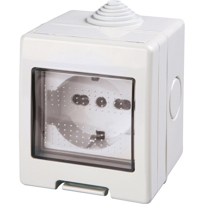 polypool pp0166x cassetta per esterno ip55 con presa bipasso schuko cod:ferx.3964