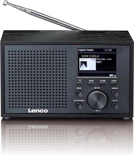 Radio DAB+ compatta con memoria Bluetooth 5.0 ricevitore FM 2 ore di autonomia 3 watt RMS 35 mm AUX - nero