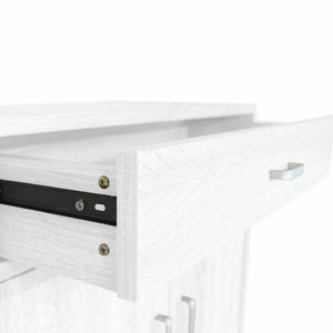 Mobile Scarpiera Casa 5 Ripiani Porta Scarpe 2 Ante Cassetto Mobiletto Bianco