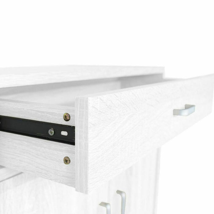 Mobile Scarpiera Casa 5 Ripiani Porta Scarpe 2 Ante Cassetto Mobiletto Bianco