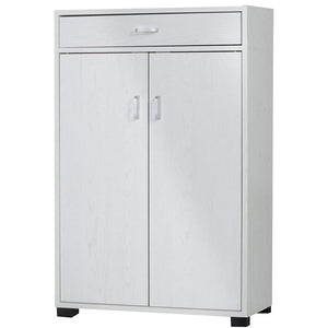 Mobile Scarpiera Casa 5 Ripiani Porta Scarpe 2 Ante Cassetto Mobiletto Bianco