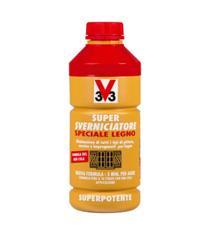 V33 Super Sverniciatore Legno in Gel Elimina Vernici Pitture Impregnanti Colle Formato: 0,5 Lt