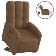 Poltrona | Sedia Relax Alzapersona Reclinabile Elettrica Marrone Tessuto