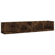Mensola Muro | Mensola a parete Porta PC Rovere Fumo 100x18x18cm Legno Multistrato