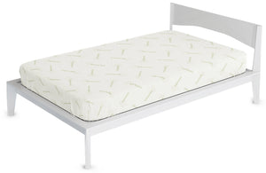 Coprimaterasso Singolo in Poliestere e Fibra di Canapa Verde Chiaro