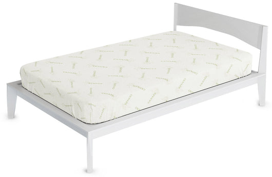 Coprimaterasso Singolo in Poliestere e Fibra di Canapa Verde Chiaro