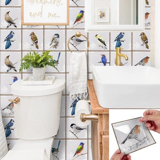 Tegelstickers Retro - Adesivo da Incollare per Cucina e Bagno