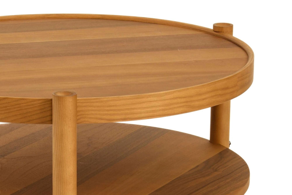 Gildone, Tavolino da Salotto un Vano, 80x80x48h cm Marrone Noce