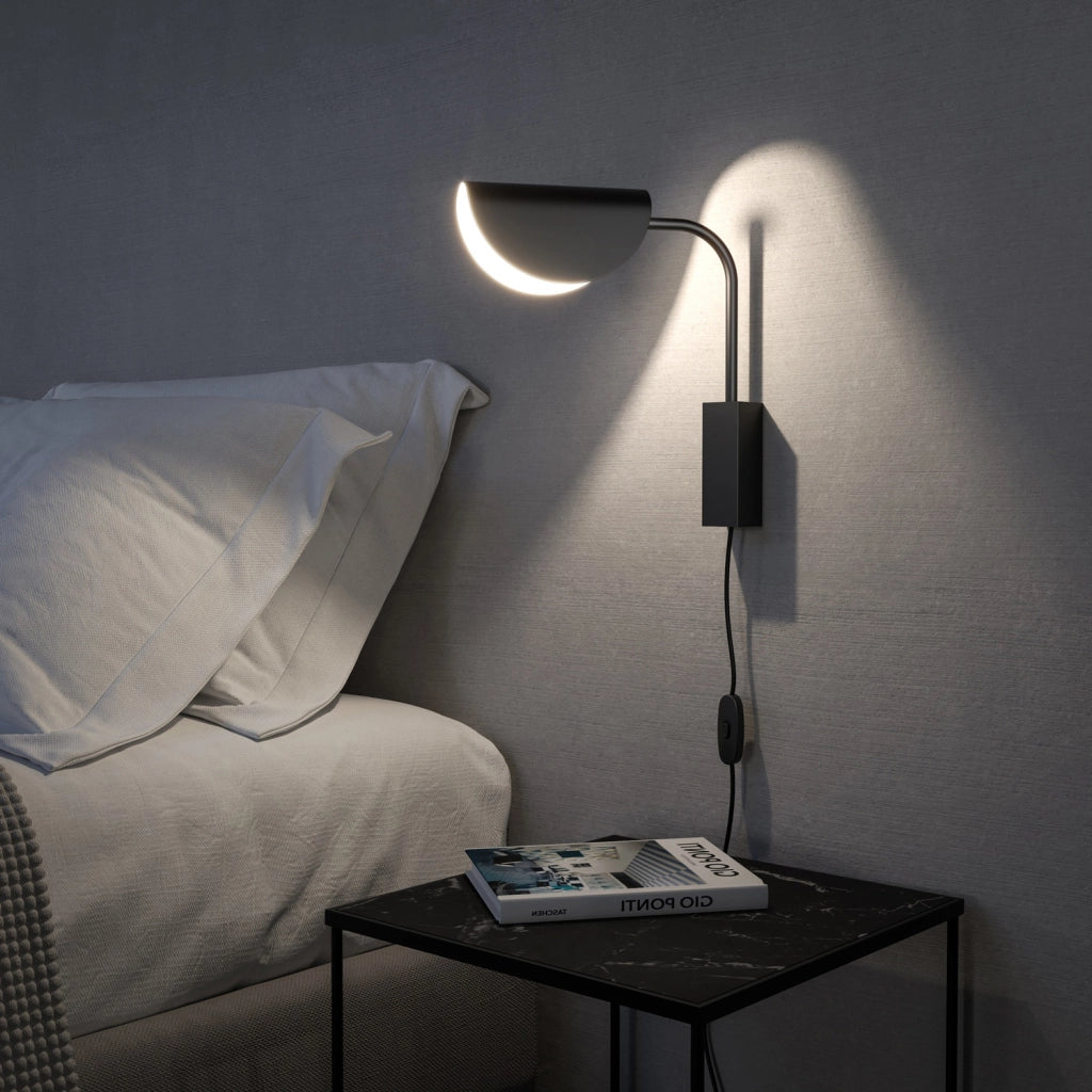 Maytoni Applique moderna Mollis 1 luce G9 nero metallo diffusore acrilico
