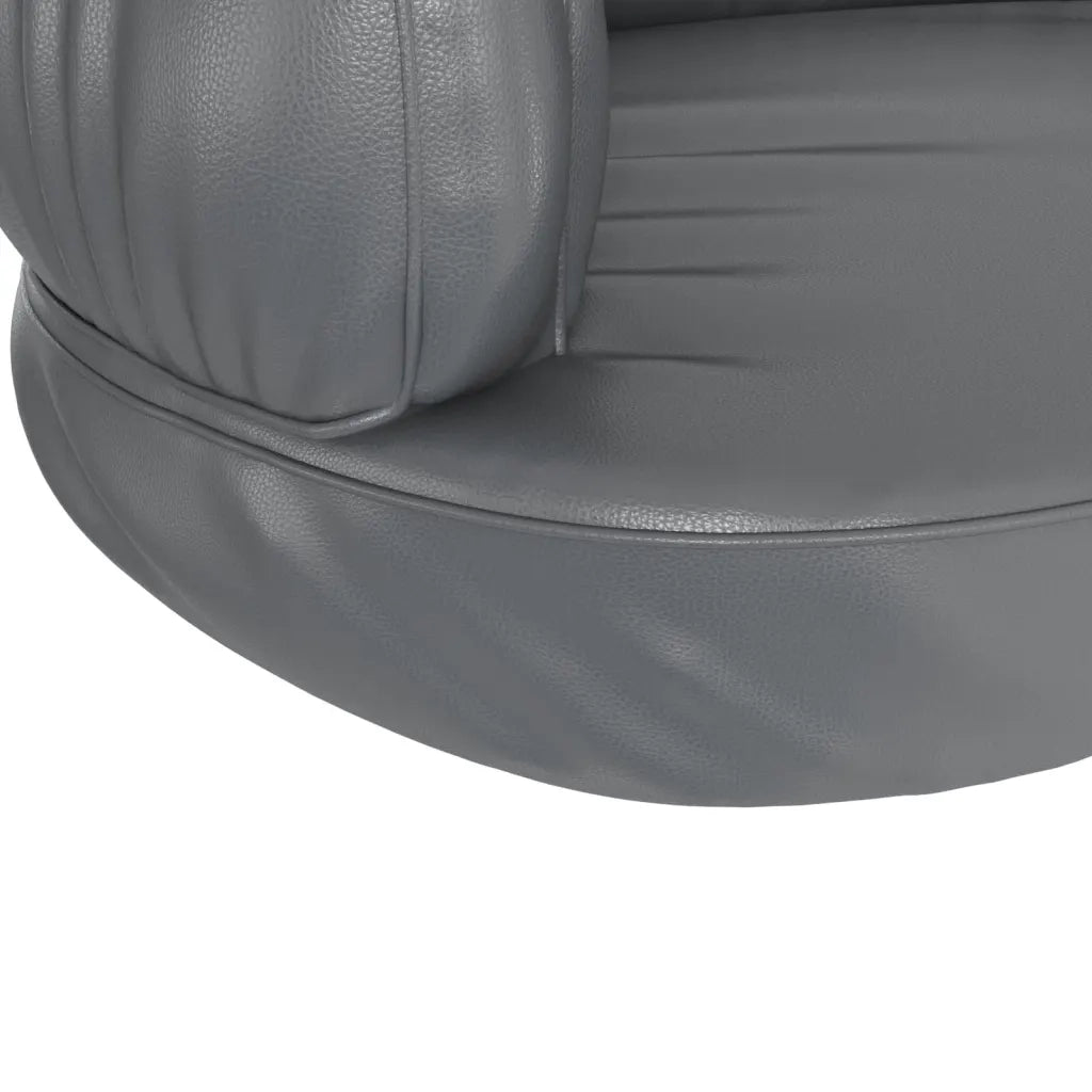 Letto Cani Ergonomico Gommapiuma Grigio 60x42 cm in Similpelle