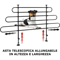 Griglia Divisorio Auto per Cani Protezione Universale per Trasporto Animali