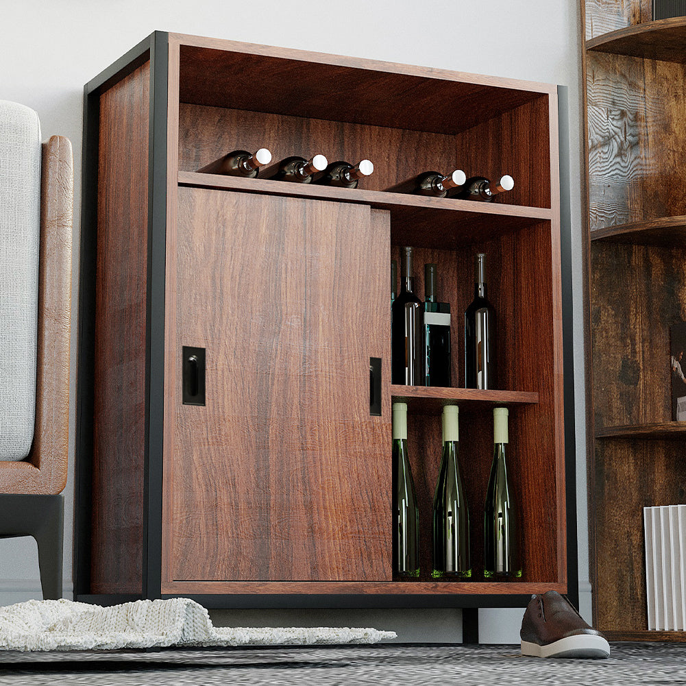 Mobile Mobiletto Basso Libreria Design Moderno 2 Ante Scorrevole e 3 Ripiani