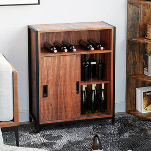 Mobile Mobiletto Basso Libreria Design Moderno 2 Ante Scorrevole e 3 Ripiani