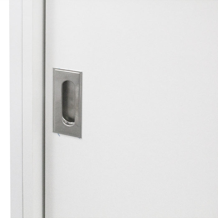 Mobile Mobiletto Basso Libreria Moderno 2 Ante Scorrevole e 3 Ripiani Bianco