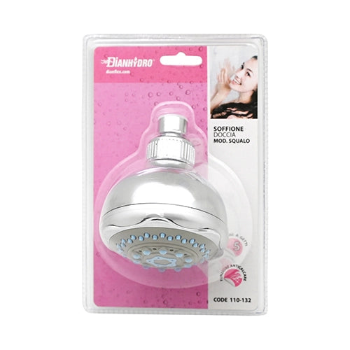SOFFIONE DOCCIA SQUALO CON SNODO ZAMA- Cromo - Diam. 80 mm- DH- pezzi 1