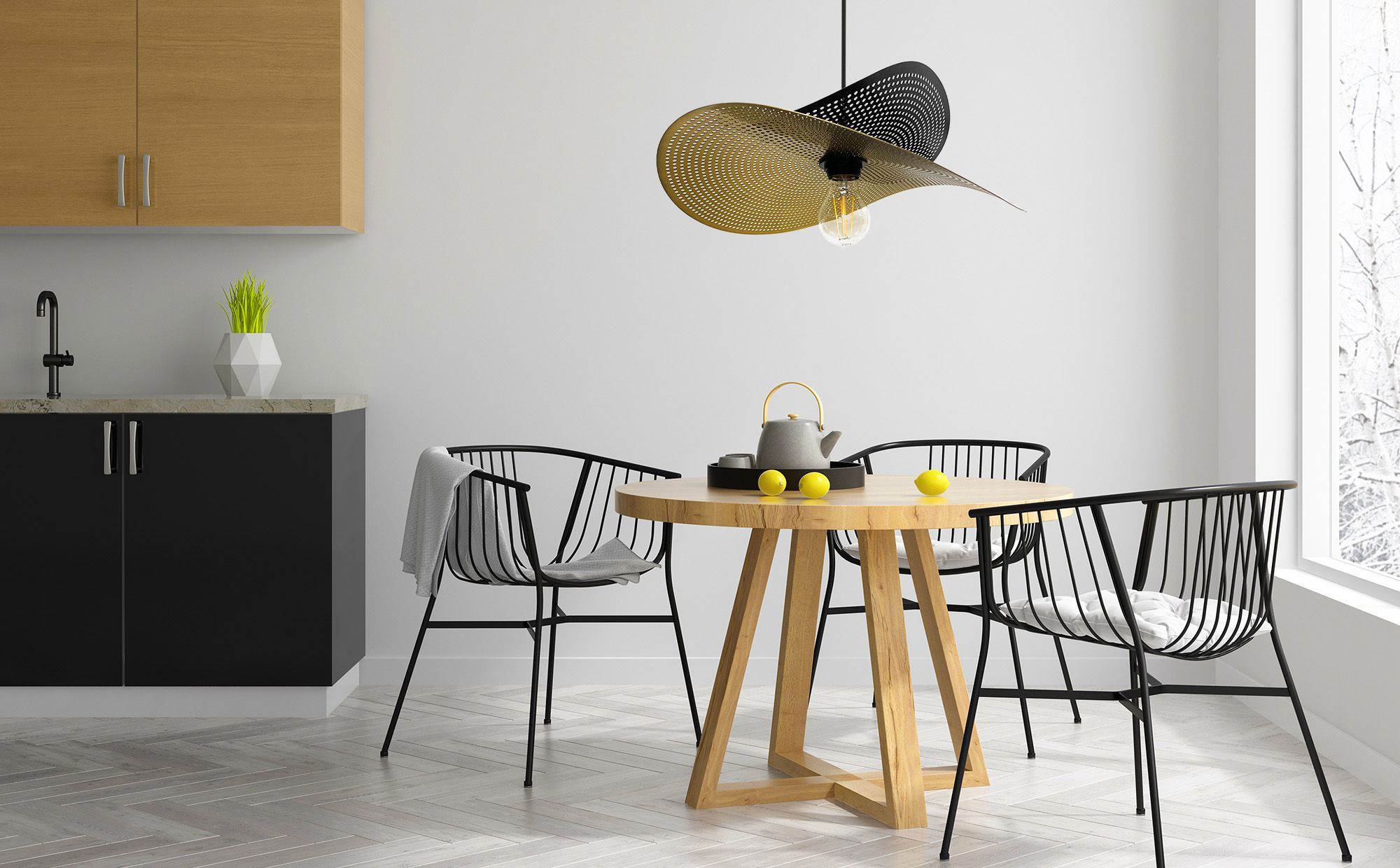 Lampada Da Soffitto APP1471-1CP Black/gold