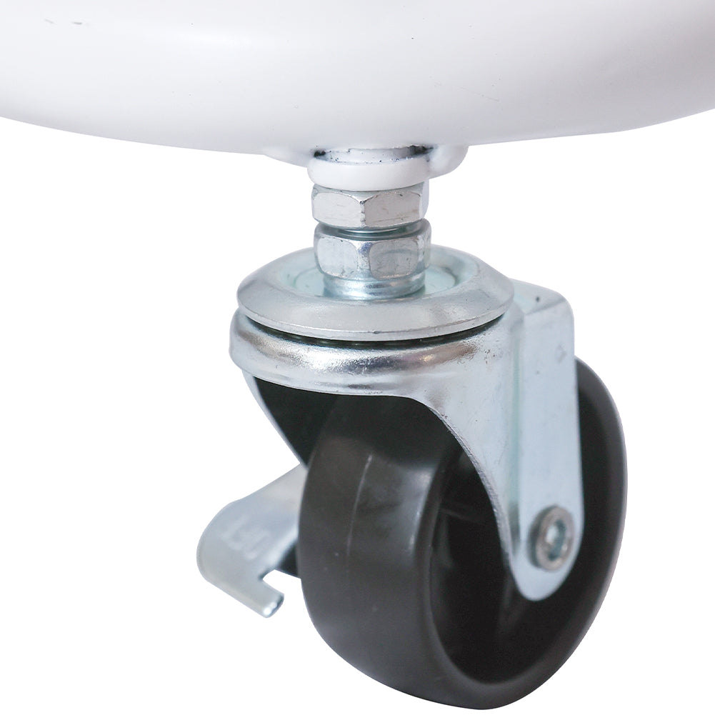 Carrello da Cucina 3 Ripiani con Ruote e 3 Cesti Portaoggetti46x40x84cm Bianco