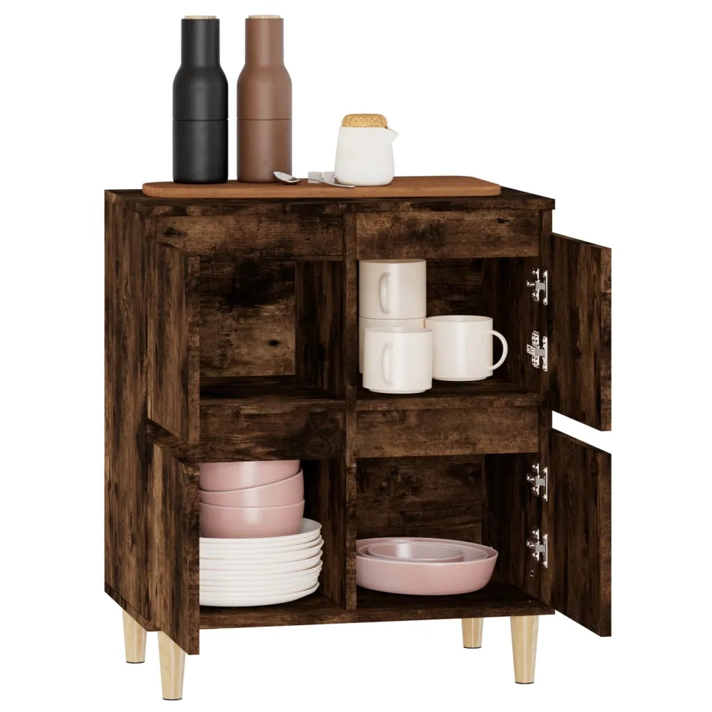 Credenza Rovere Fumo 60x35x70 cm in Legno Multistrato 821161