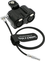 Adattatore 5-pins a doppio XLR per camera - box di breakout audio - 5-pins maschile a XLR 3-pins femminile