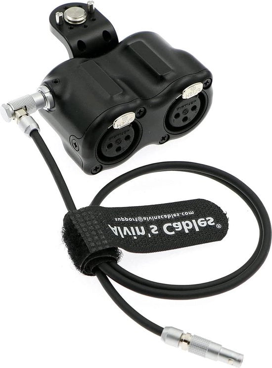 Adattatore 5-pins a doppio XLR per camera - box di breakout audio - 5-pins maschile a XLR 3-pins femminile