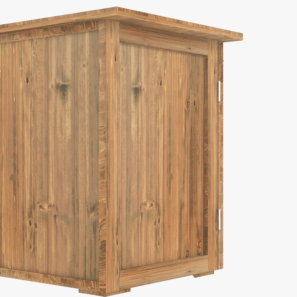 Casetta Box Da Giardino a 2 Ante Stile Country 77x55x72 cm in Legno Marrone