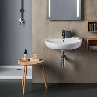 Lavabo sospeso Geberit 50 cm in ceramica bianco  Selnova