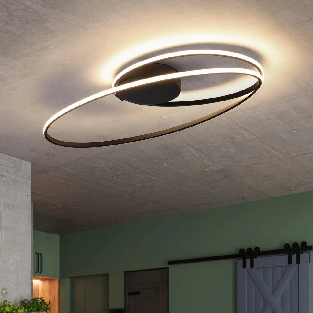 ZMH Lampada da soffitto plafoniera LED moderna ad anello 36W per soggiorno interni