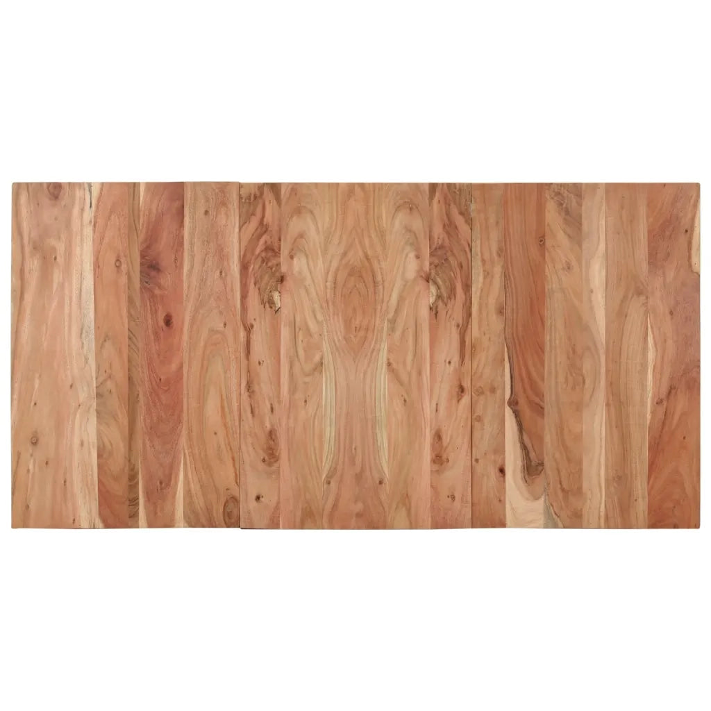 Tavolo da Pranzo Nero 140x70x76 cm in Legno Massello di Acacia