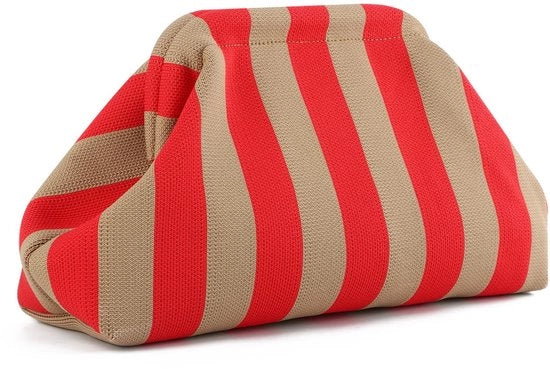 Borsa Clutch per donna con intreccio e punto croce Borsa Clutch con ruches a forma di nuvola Borsa Casual