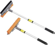 Telescopio Risciacquatore di Parabrezza per Auto 40-60 cm - Alluminio con Spugna e Guanto in Gomma