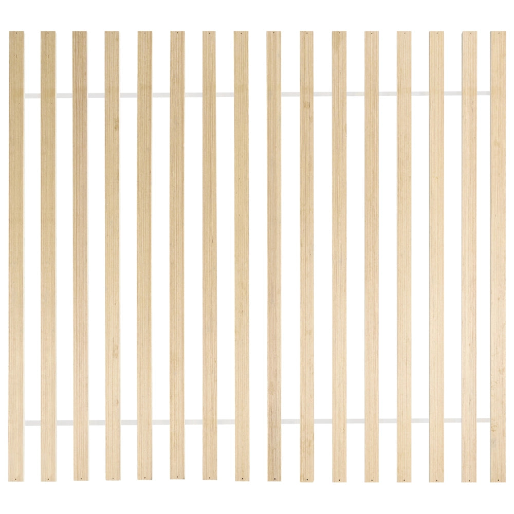 Letto matrimoniale in legno di pino chiaro 180 x 200 Testiera a doghe minimalista