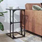 vidaXL Tavolino con Vetro Trasparente 40x30x61,5cm in Acciaio