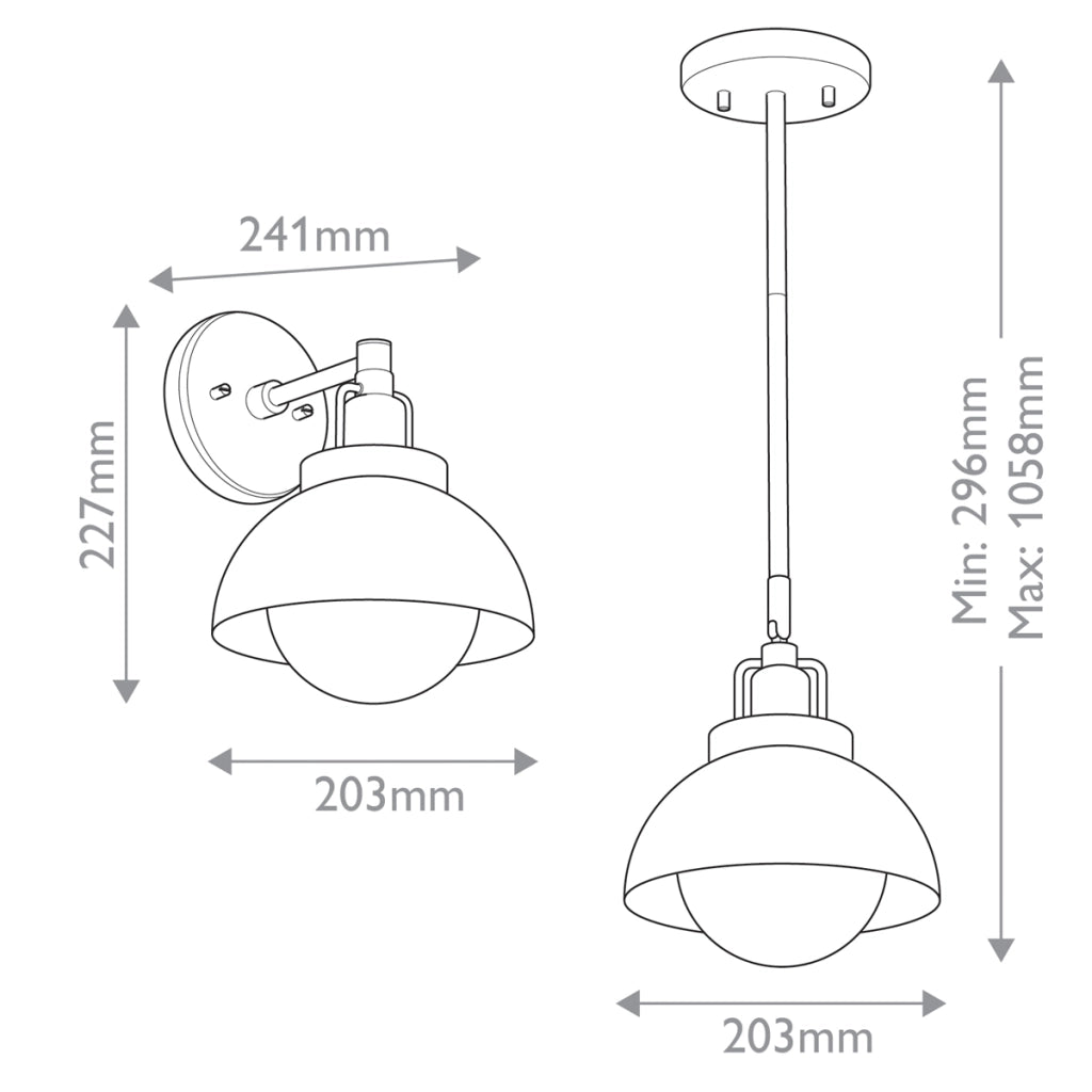 Lampada industriale ottone NIVA vetro opale E27 Kichler