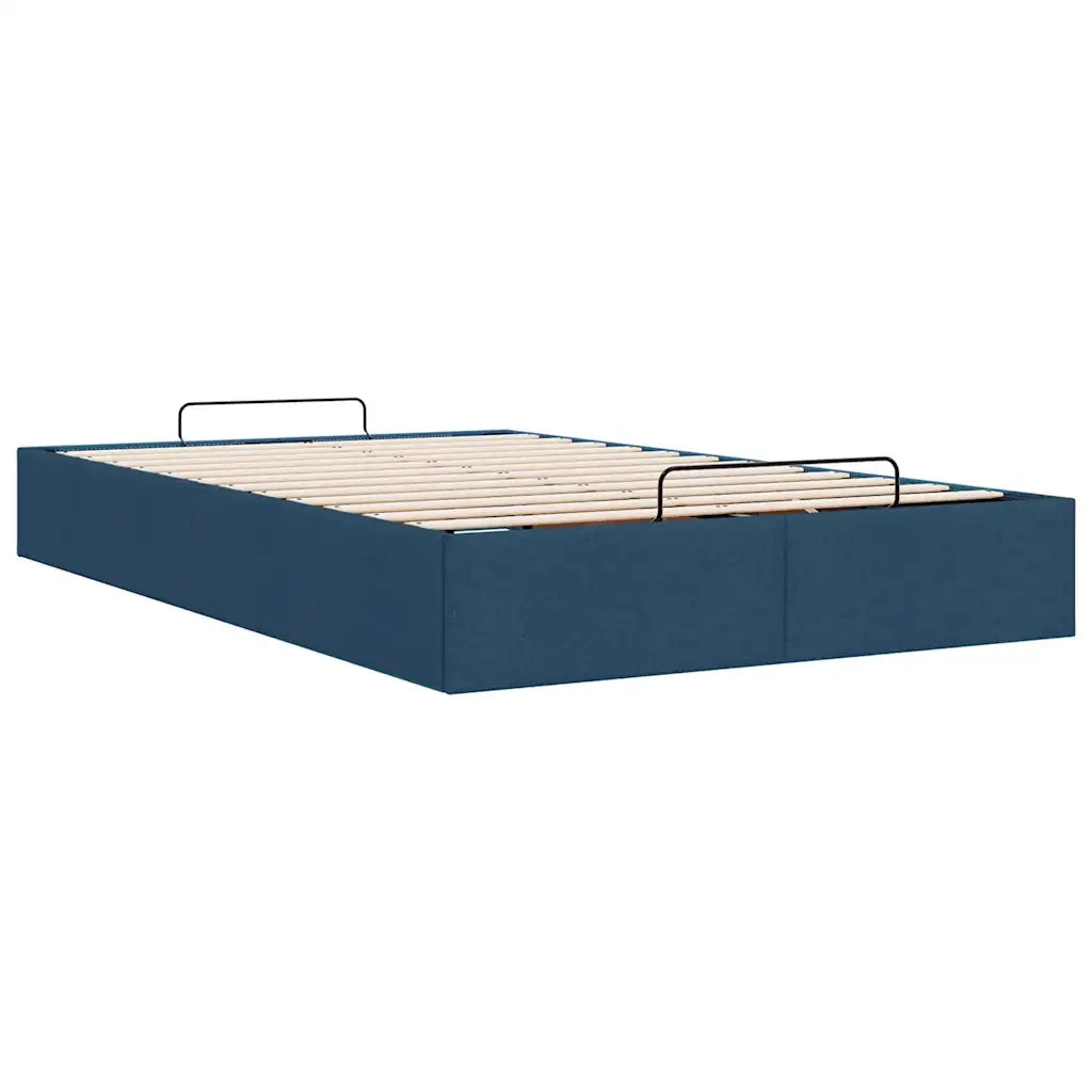 Struttura Letto Pouf senza Materasso Blu 120x200 cm in Tessuto