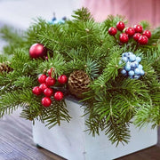 Decorazione di ciliegie rosse per Natale - Ornamento di baccelli di hulst artificiale per festival di festa - 200 pezzi