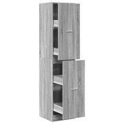 Mobiletto da farmacia classico 40 x 41 x 174 cm contenitore organizzato e pratico stile Sonoma grigio 02_0055672