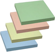 Notazioni self-adesive 75 x 75 mm - 24 Blocchi - 80 Fogli per Blocco - Pastello colore mix - Senza odore - Carta FSC certificata - Notazioni da appendere