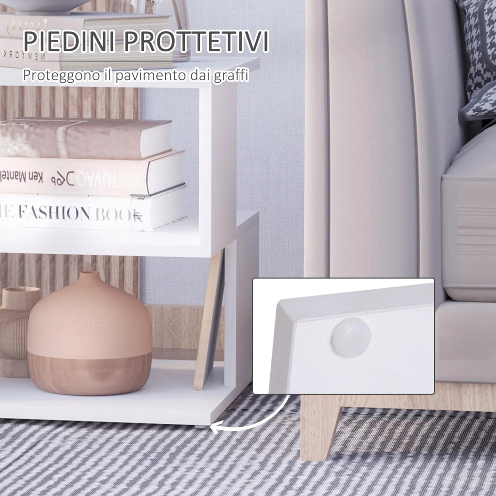 Tavolino da Caff¨¨ ¨C Zephmum ¨C Legno Bianco 40x40x43cm