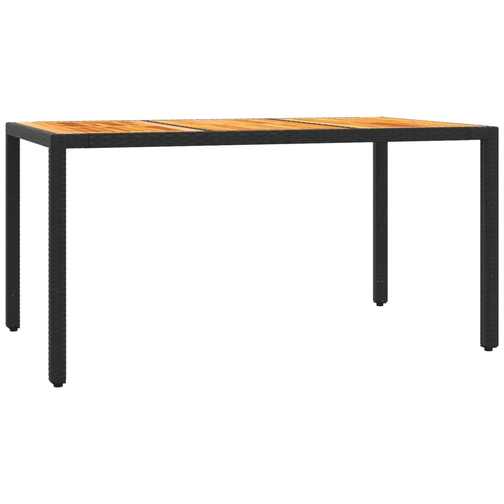 Set da Pranzo da Giardino 7 pz Nero con Cuscini in Polyrattan 3211863