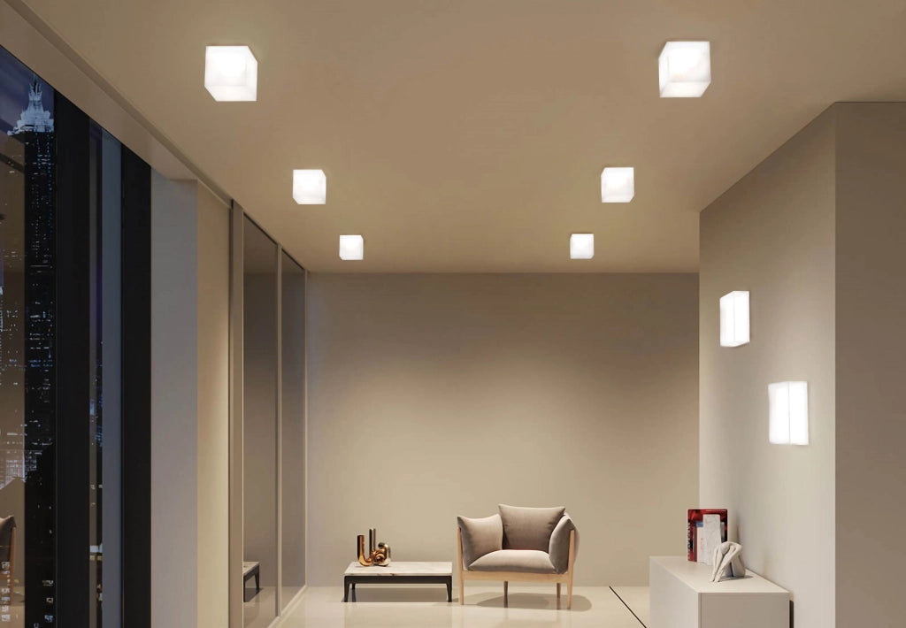 DOMINO-20 Applique 20cm da parete o soffitto bianco a led 3000K 18W