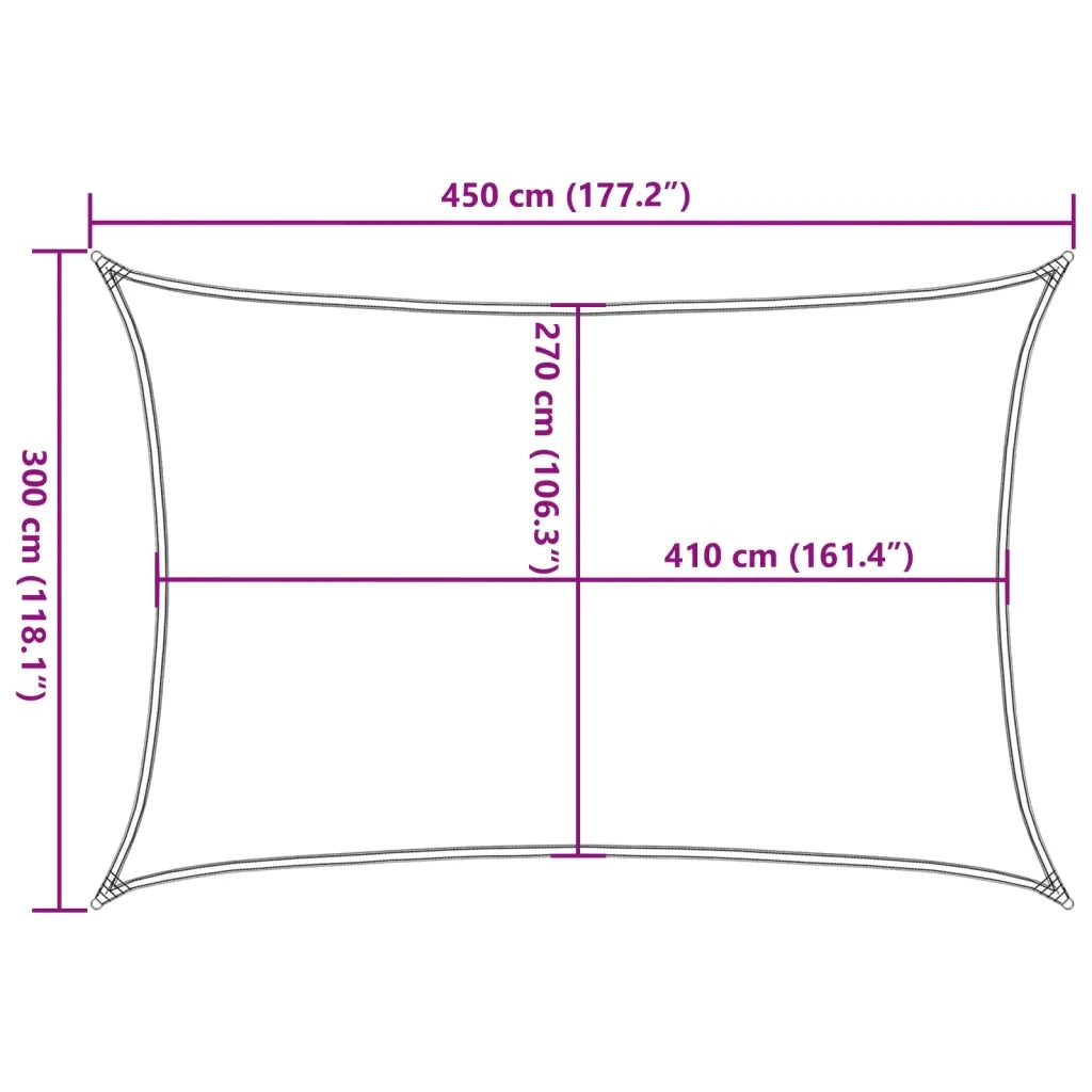 Vela Parasole 160 g/m² Terracotta 3x4,5 m in HDPE 311348