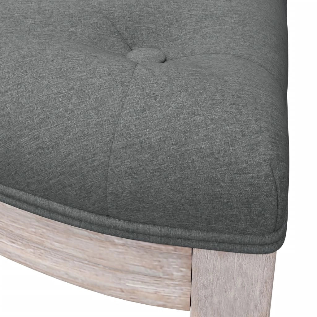 Panca mobile per camera da letto 81,5 x 41 x 49 cm tessuto grigio scuro 02_0010660