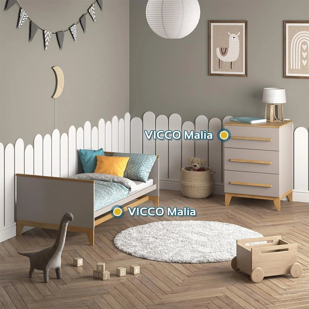 Cassettiera Malia, Cashmere/Artigianale, 60 x 88 cm, per riporre vestiti e giocattoli nella cameretta dei bambini