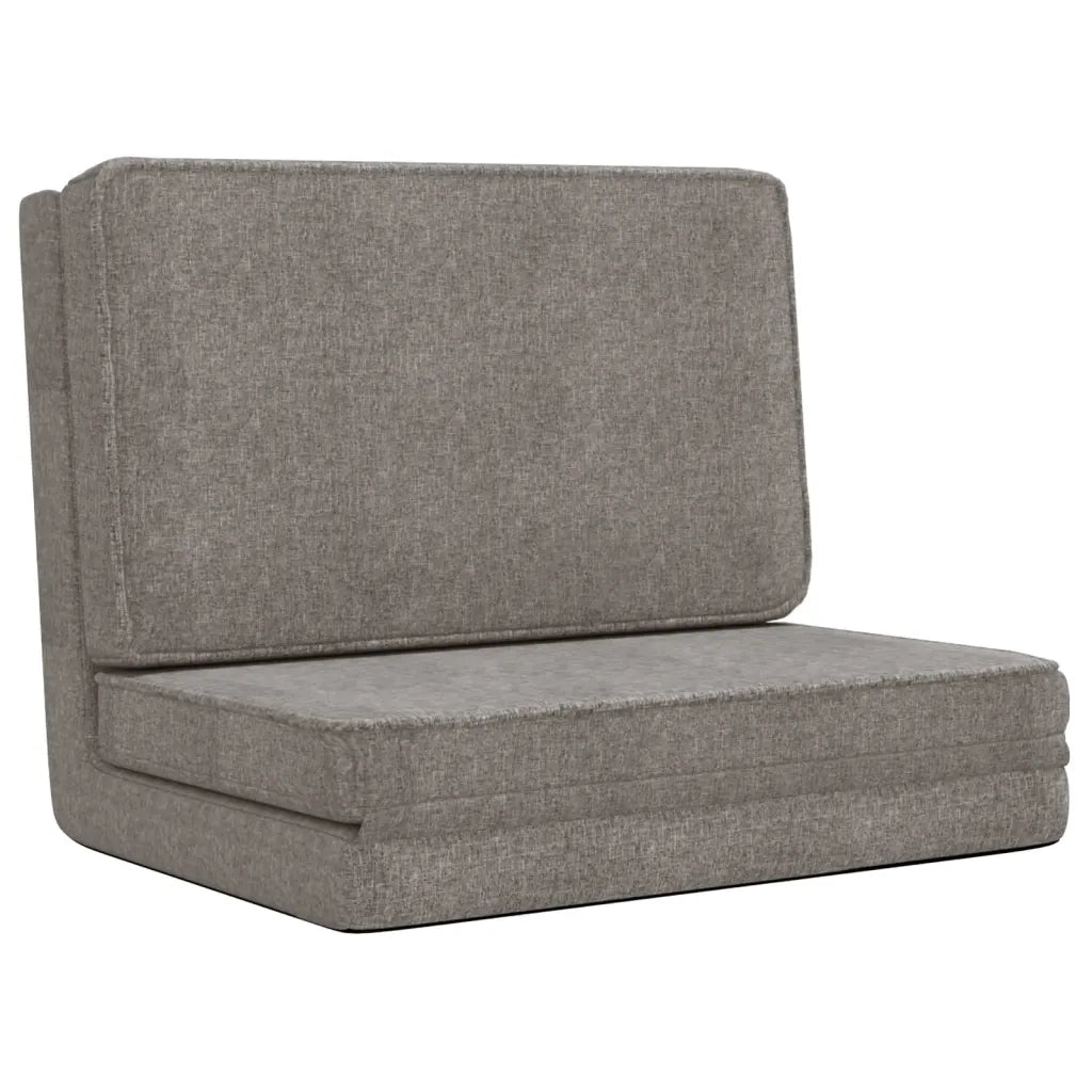Sedia a Sdraio da Terra Pieghevole Grigio Chiaro in Tessuto cod mxl 55961