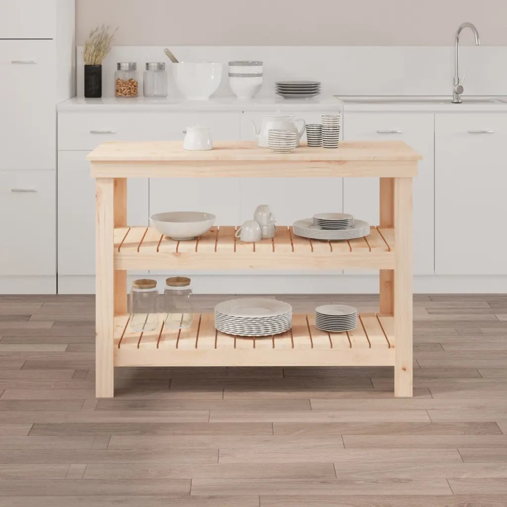 Banco da Lavoro 110,5x50x80 cm in Legno Massello di Pino 823644