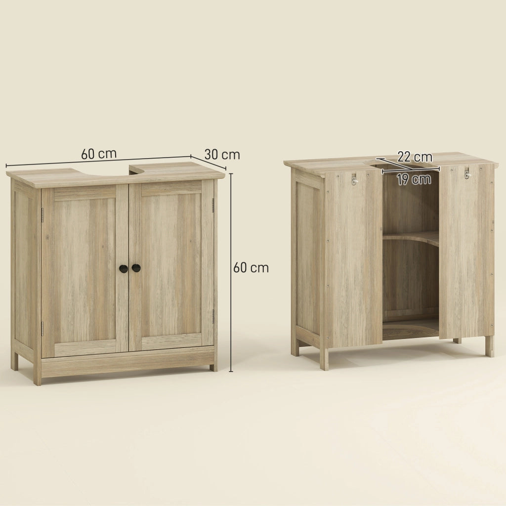 Mobiletto Sottolavabo Bagno ¨C zephmum ¨C Grigio 60x30x60 cm