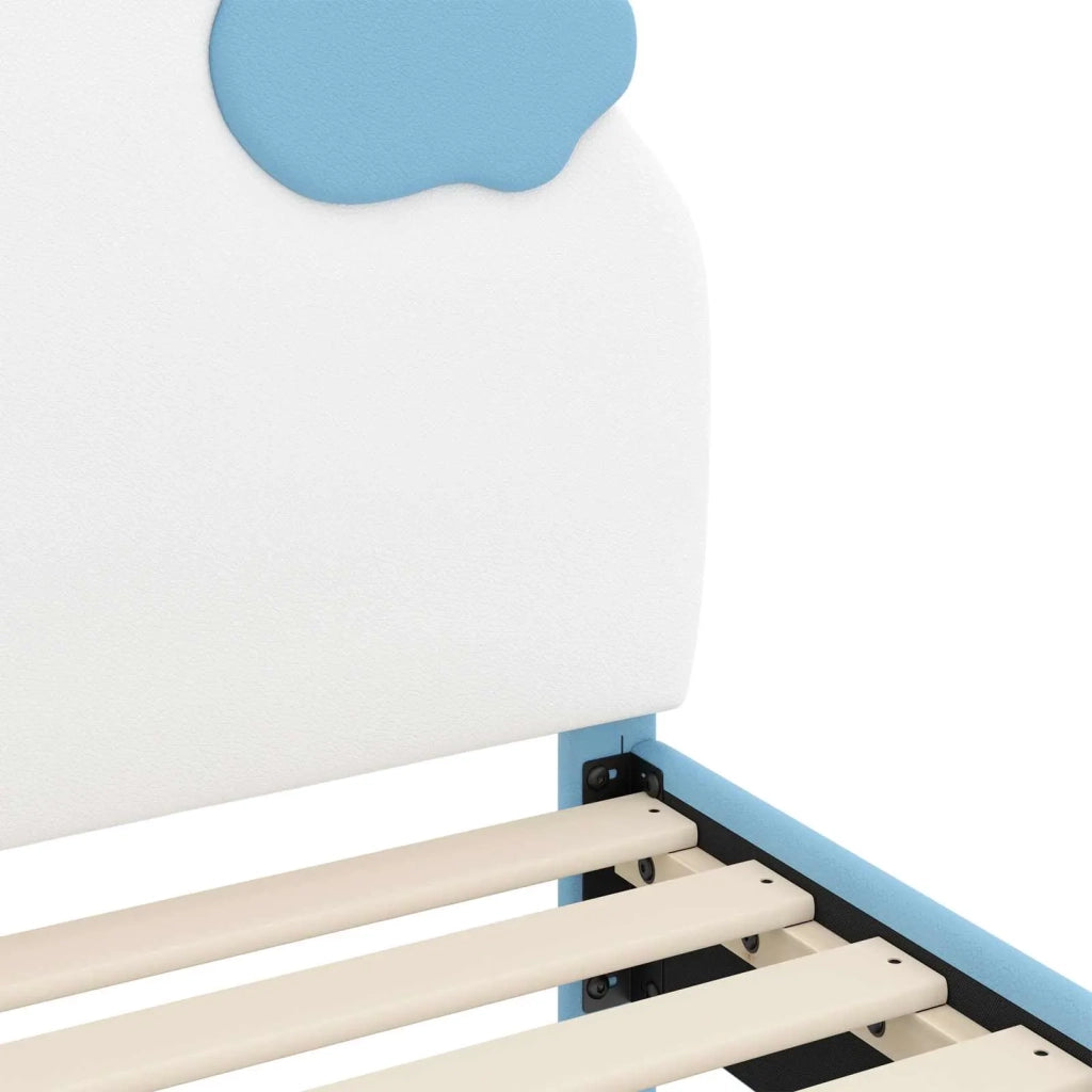 Struttura letto bambini con testata Blu 90 x 200 cm PU